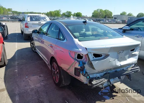 2019 Hyundai Sonata Hybrid Limited z USA, uszkodzony, nr VIN KMHE34L32KA090514